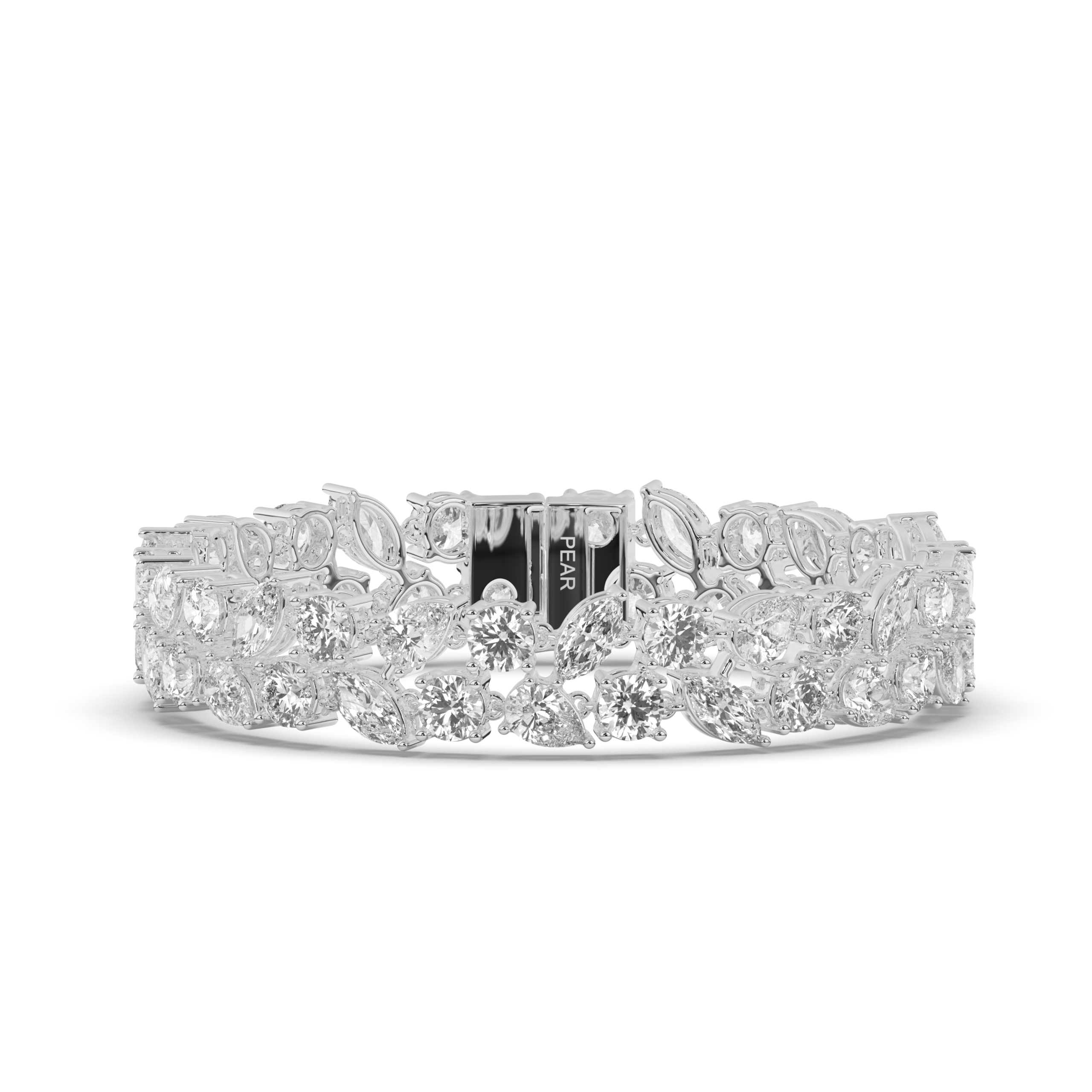 Bridal Lab-grown Diamond Tennis Bracelet - Pear Jewels